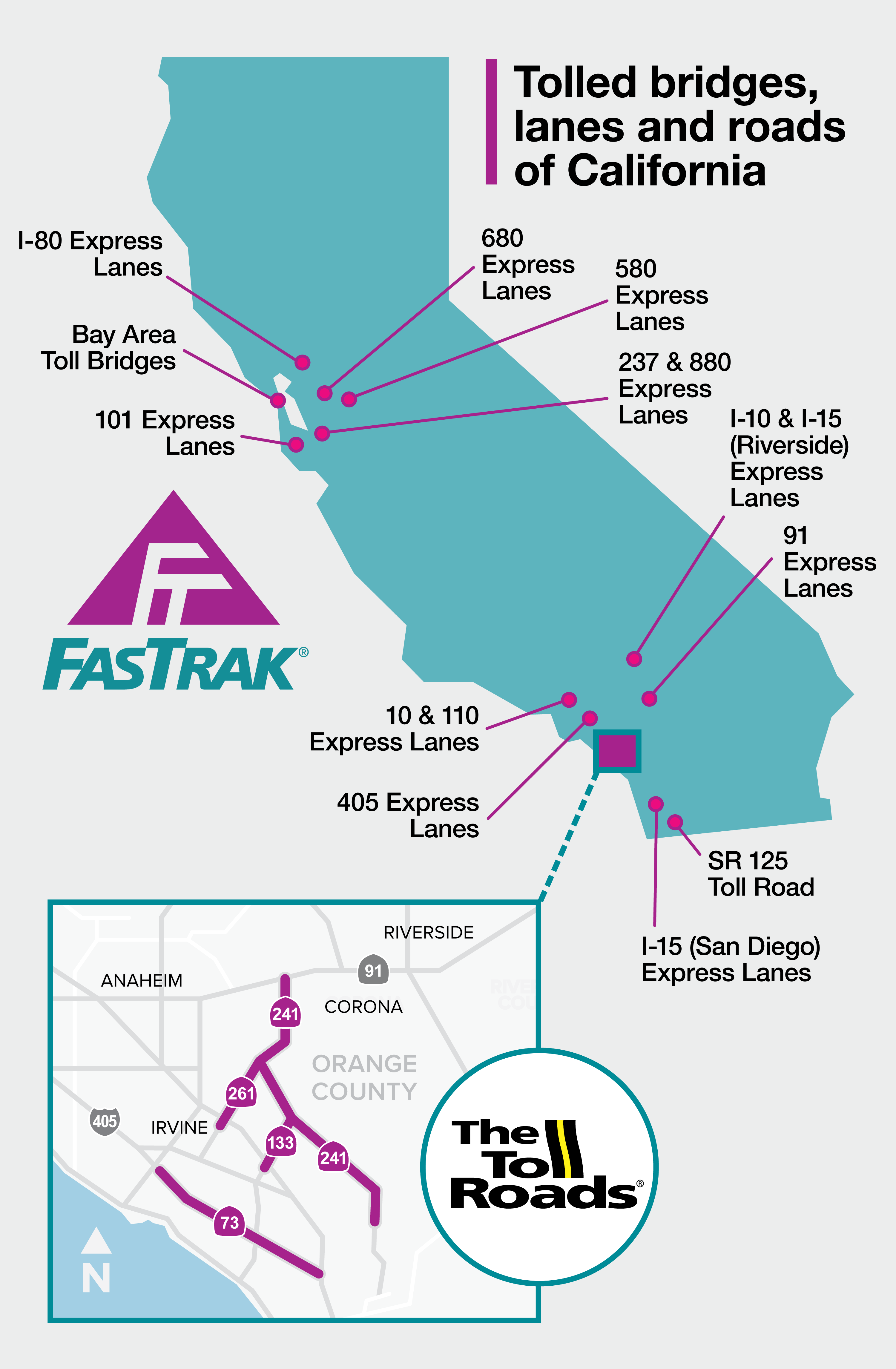 FasTrak Throughout California | The Toll Roads FasTrak Throughout California | The Toll Roads